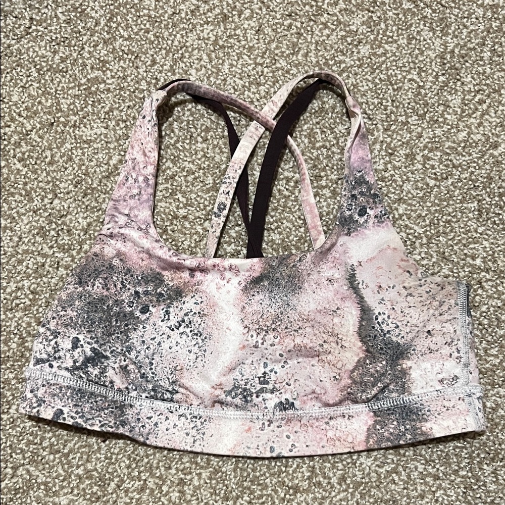 lululemon athletica Pink and Black Sports Bra
